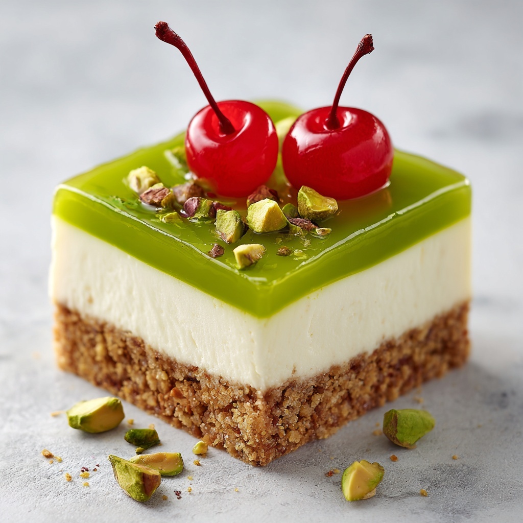 Luscious Lemon-Lime Cherry Pistachio Cheesecake Recipe - Recipe Image