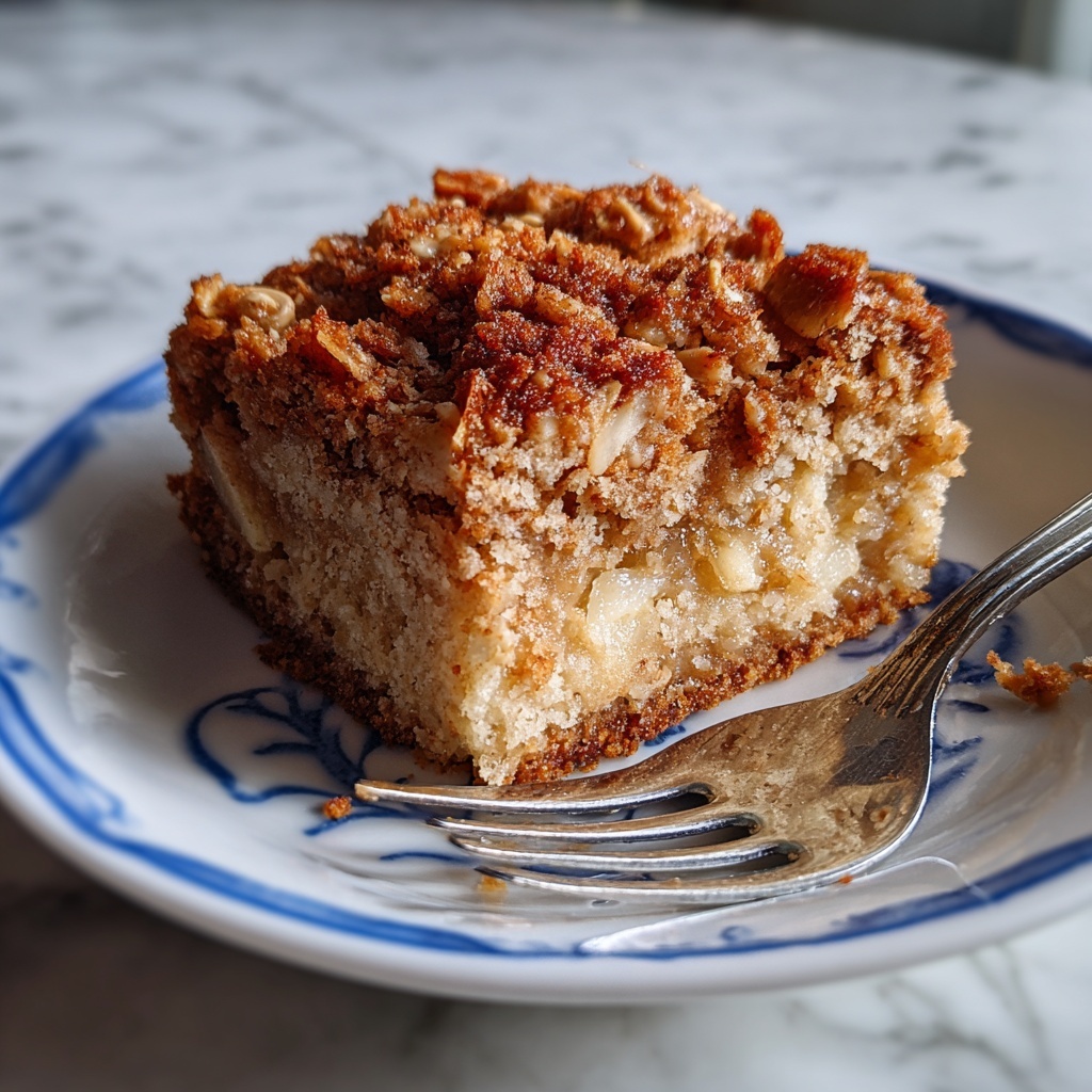 Healthy Breakfast Oatmeal Apple Cake Recipe - Recipe Image