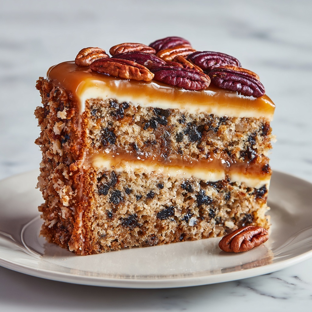 Southern Pecan Caramel Cake Recipe - Recipe Image