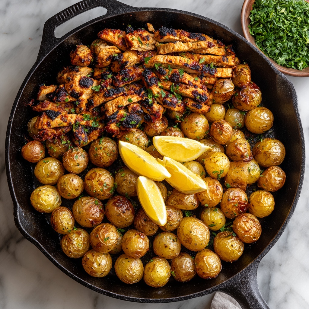 Chicken and Potato Skillet with Lemon and Parsley Recipe - Recipe Image