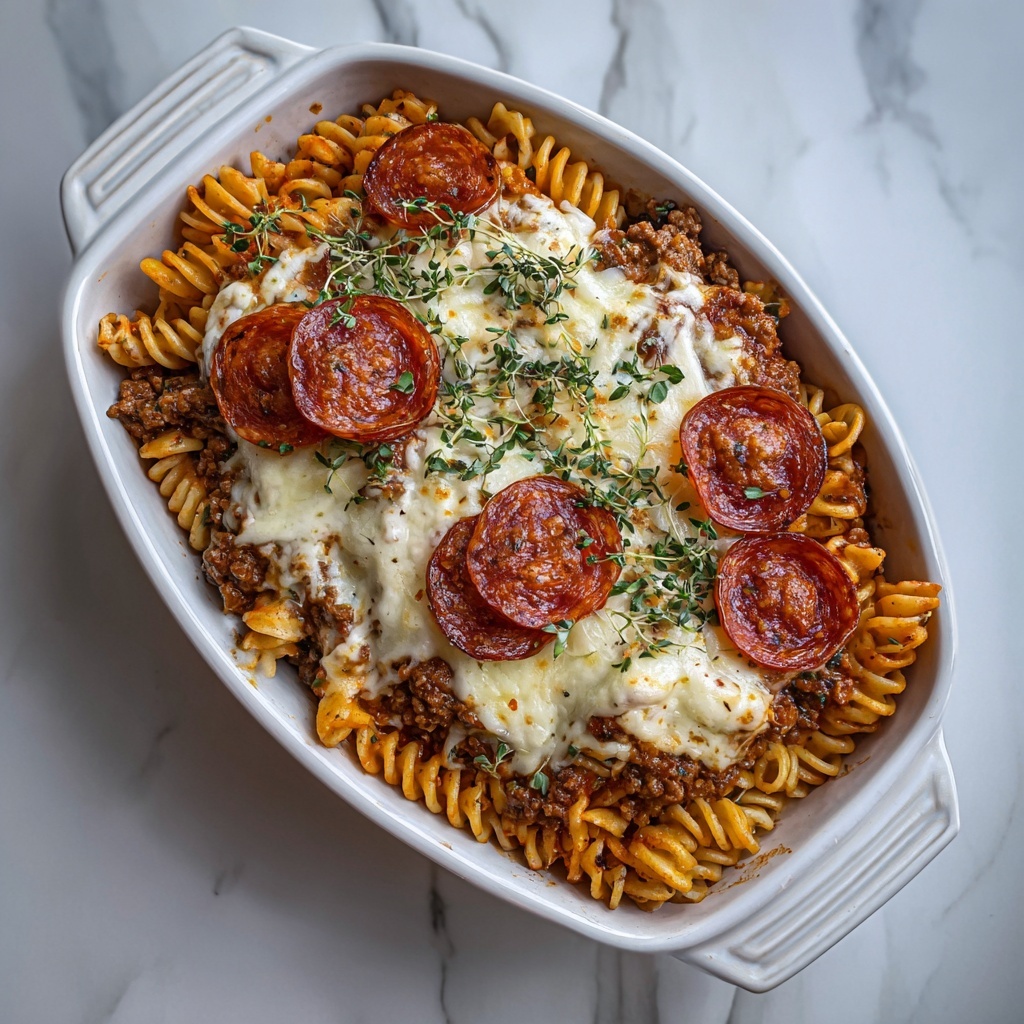 Pizza Pasta Casserole Recipe - Recipe Image