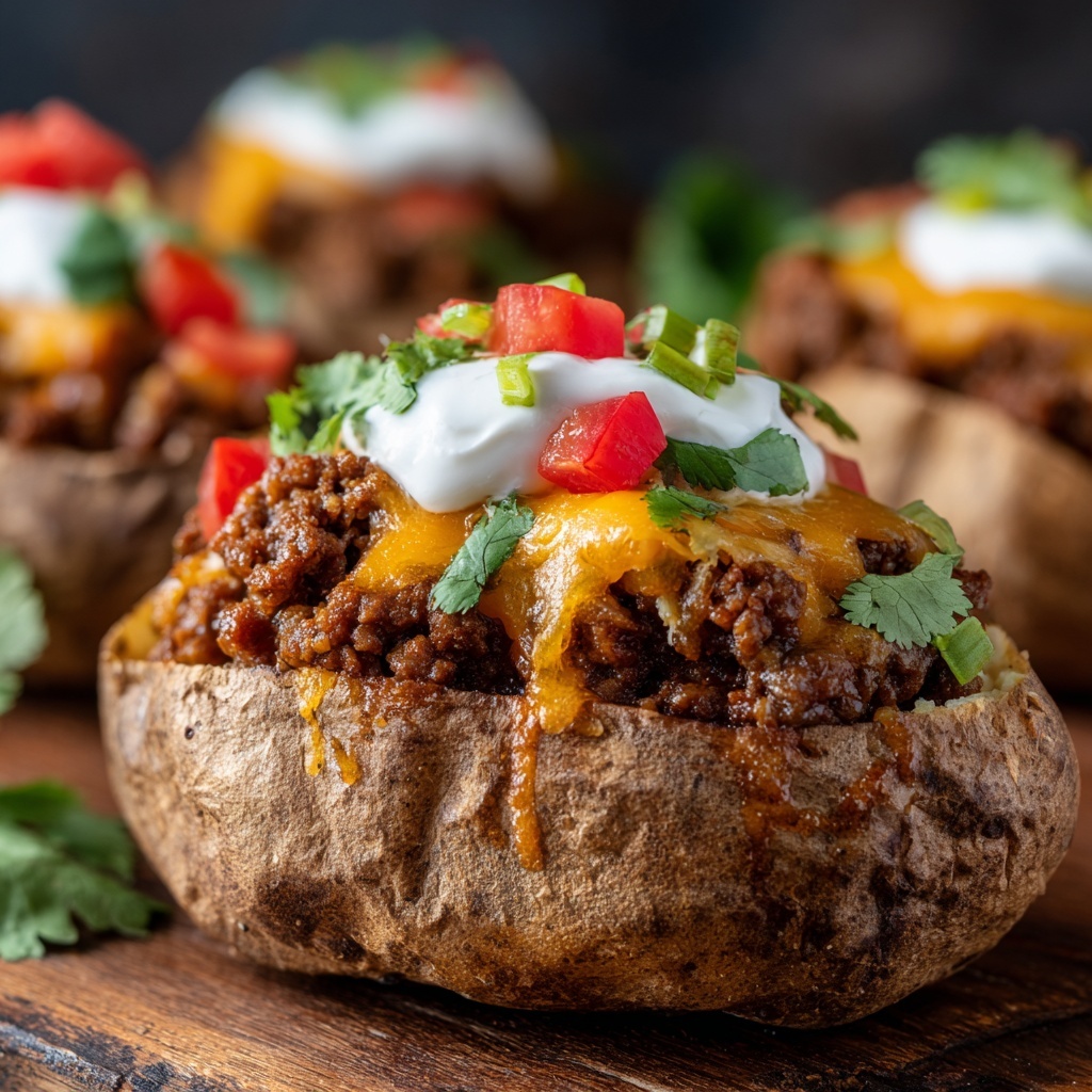 Taco Stuffed Sweet Potatoes Recipe - Recipe Image