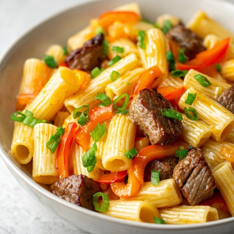 Philly Cheesesteak Pasta Recipe