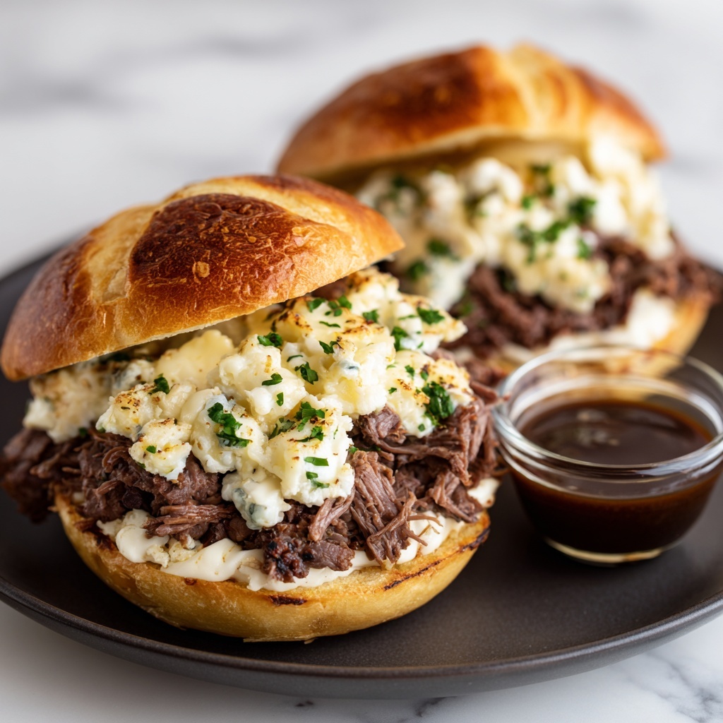 Italian Slow Cooker Beef Sandwiches Recipe - Recipe Image
