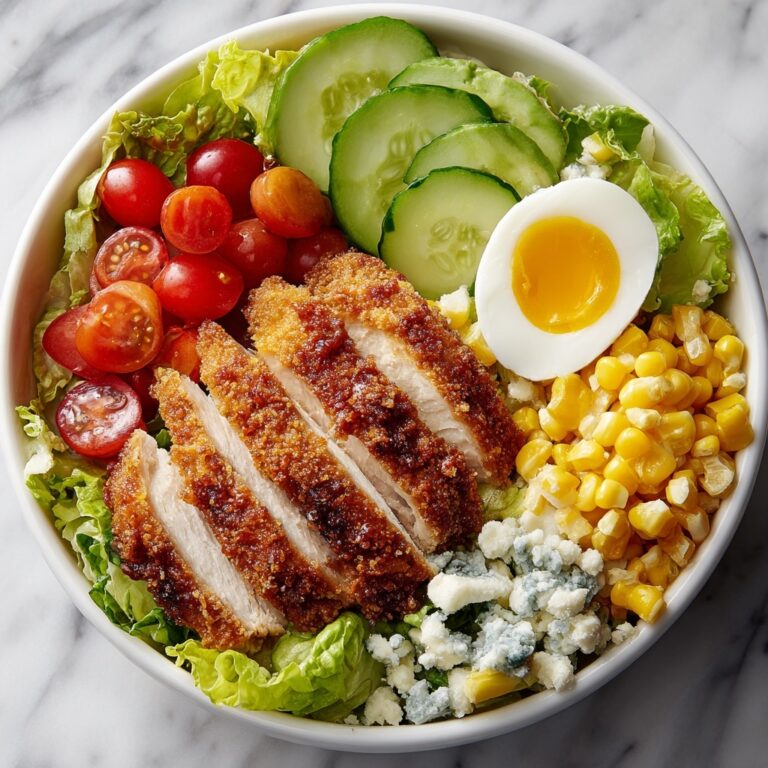 Crusted Chicken Cobb Salad with Honey Mustard Dressing Recipe