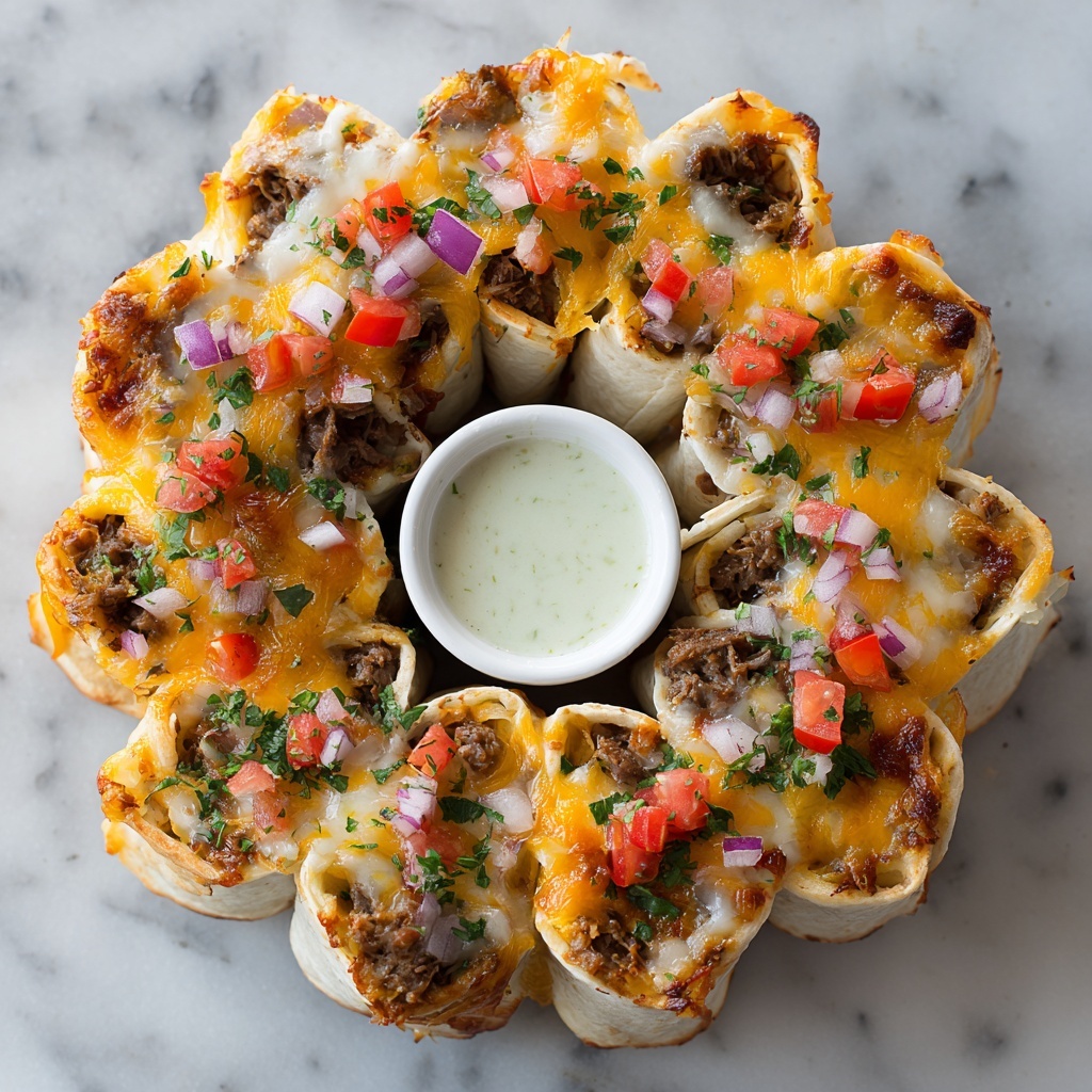 Blooming Quesadilla Ring Recipe - Recipe Image