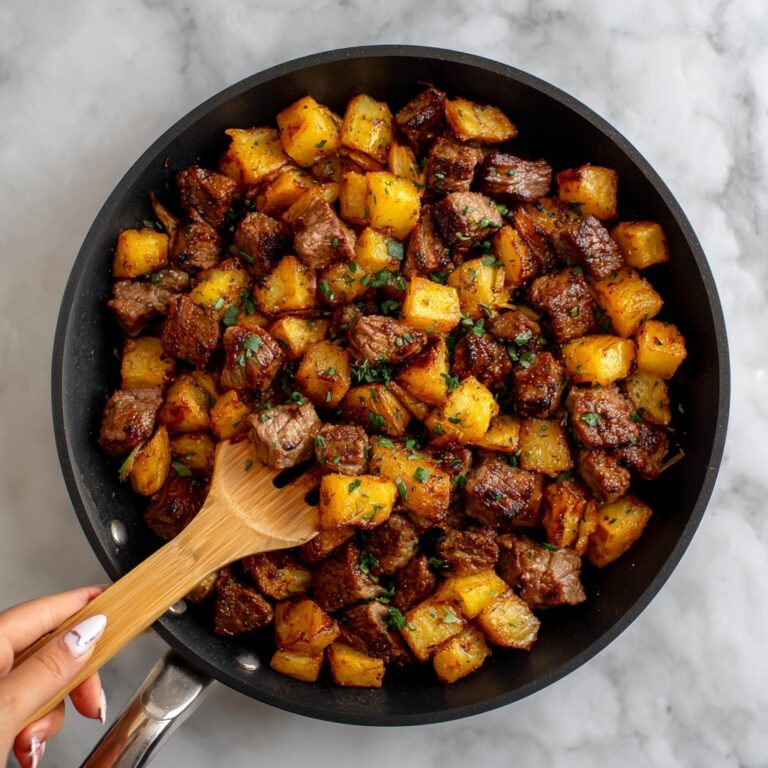 Garlic Butter Steak Bites and Potatoes Recipe