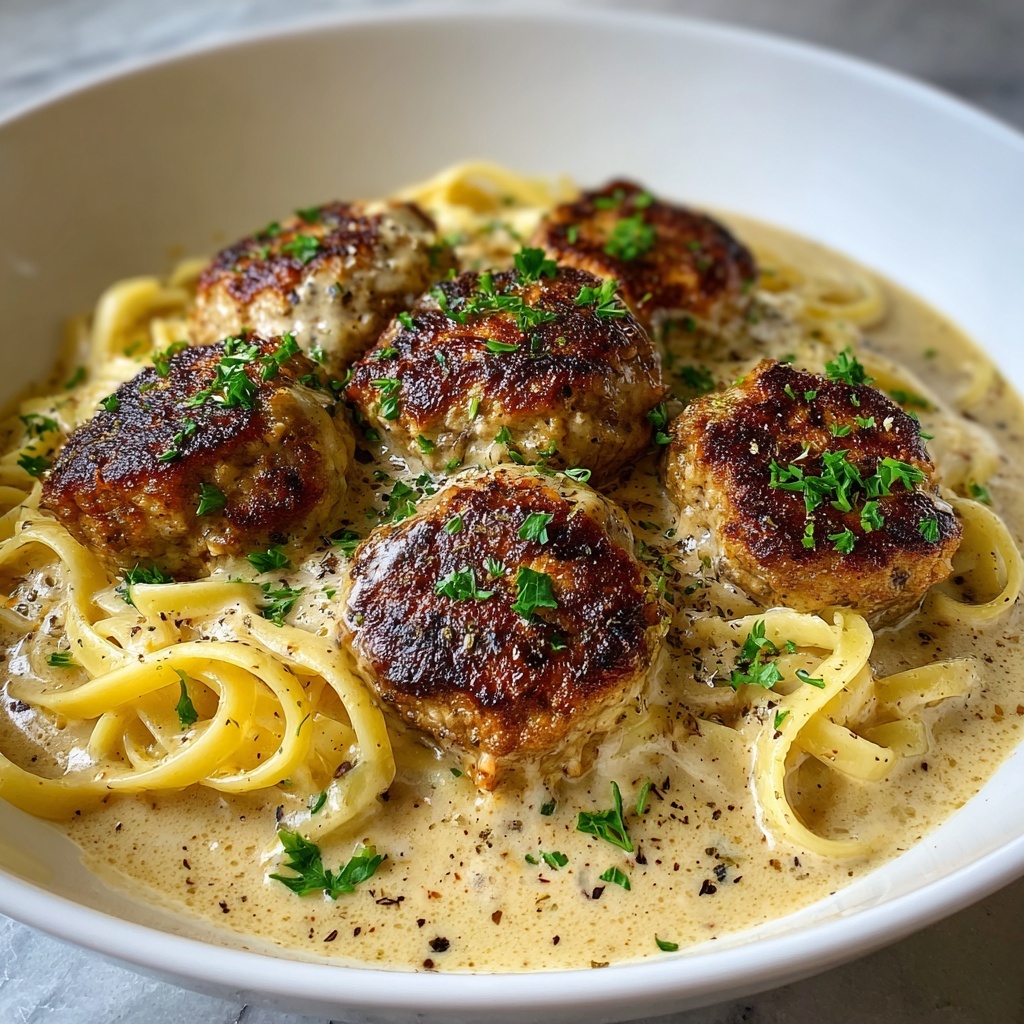 Garlic Butter Chicken Bites with Creamy Parmesan Pasta Recipe - Recipe Image