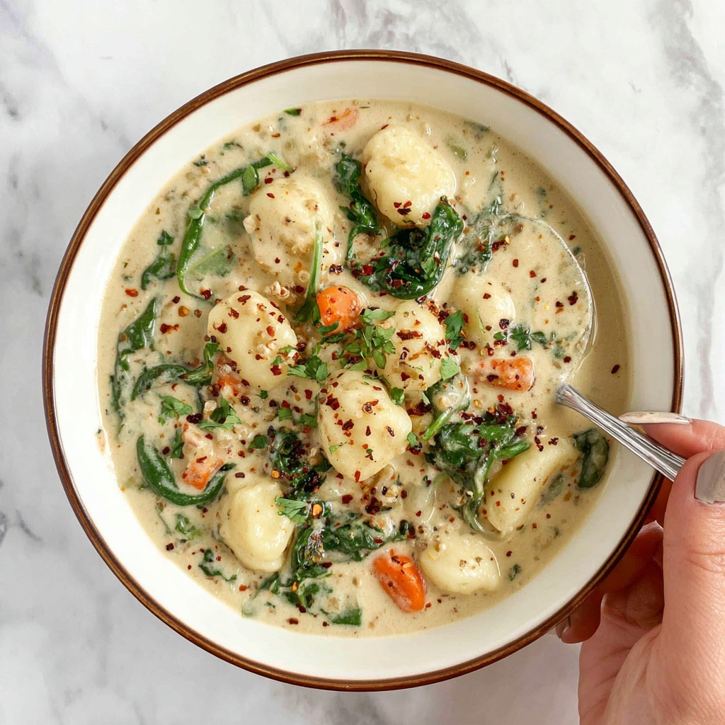 Creamy Winter Lemon Chicken Gnocchi Soup Recipe - Recipe Image