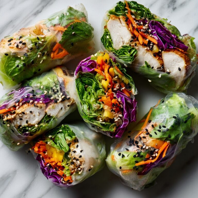 Chicken Spring Rolls with Hoisin Peanut Dipping Sauce Recipe