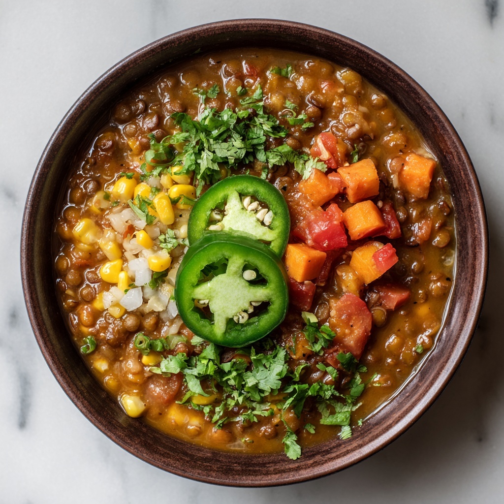 Three-Bean Sweet Potato Chili Recipe - Recipe Image