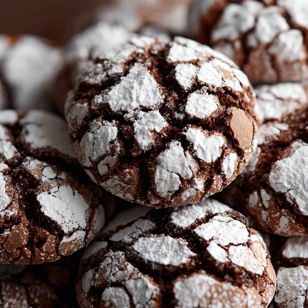Double Chocolate Crinkle Cookies Recipe - Recipe Image