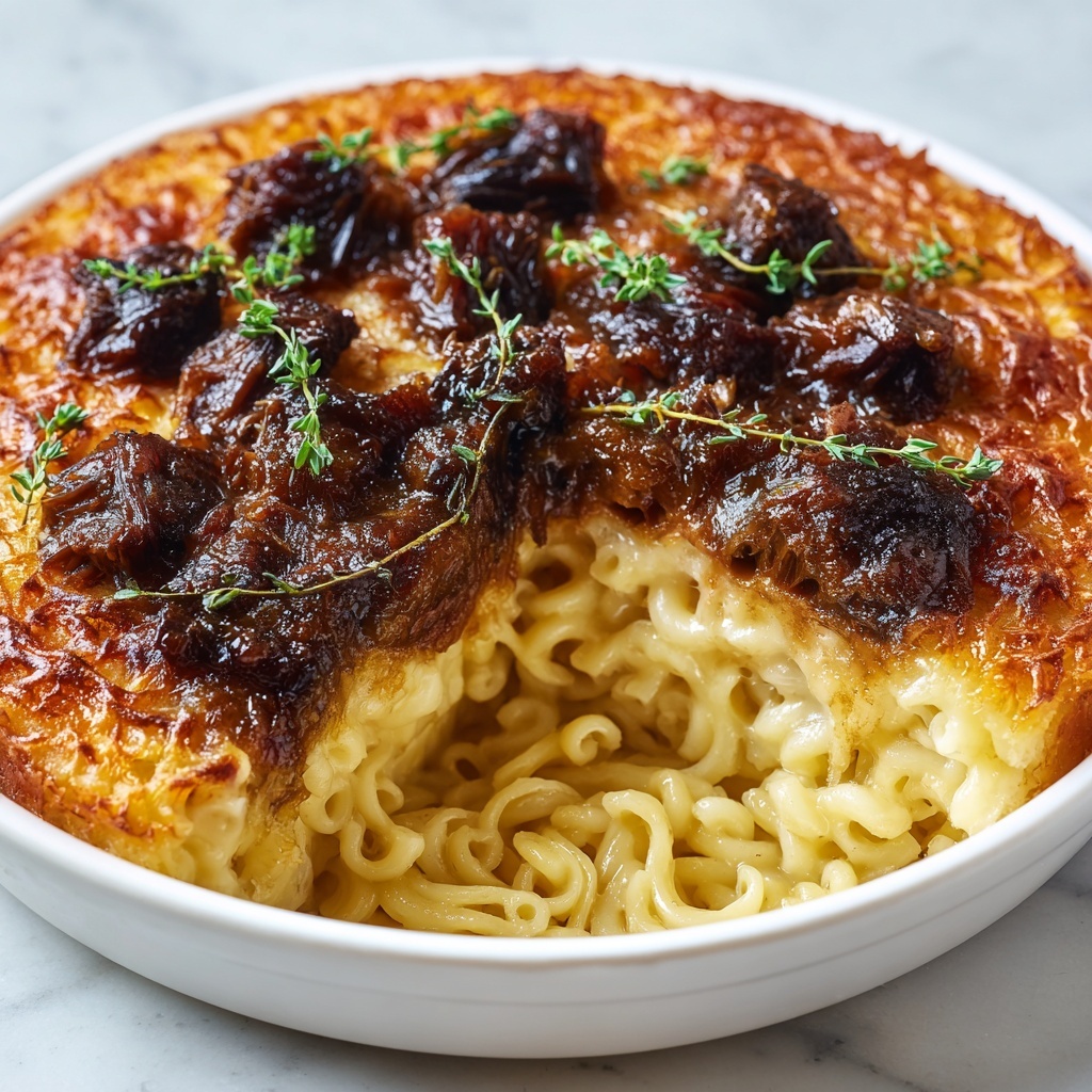 Oxtail Pot Pie with Mac & Cheese Crust Recipe - Recipe Image