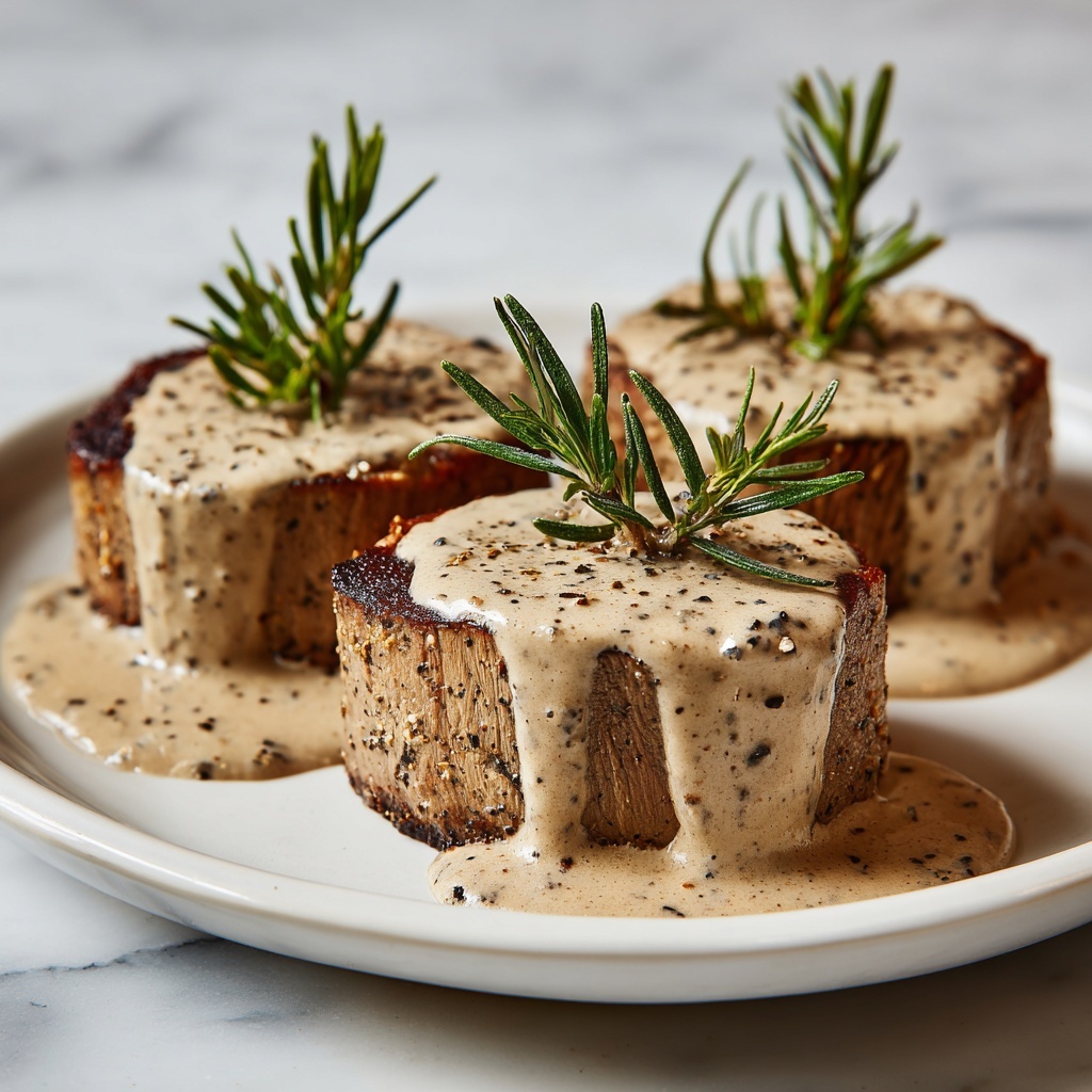 Filet Mignon with Peppercorn Sauce Recipe - Recipe Image