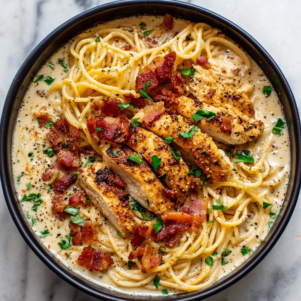 Creamy Chicken Carbonara Recipe - Recipe Image