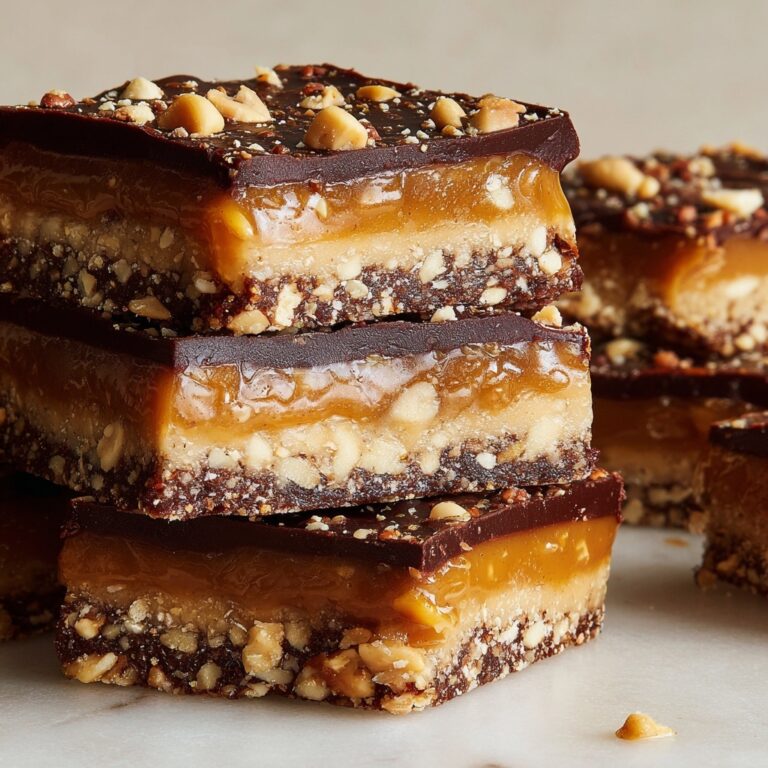 No Bake Crispy Snickers Bars Recipe