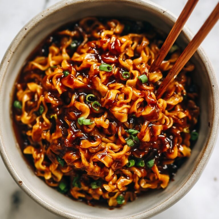 Saucy Ramen Noodles with Tofu and Veggies Recipe