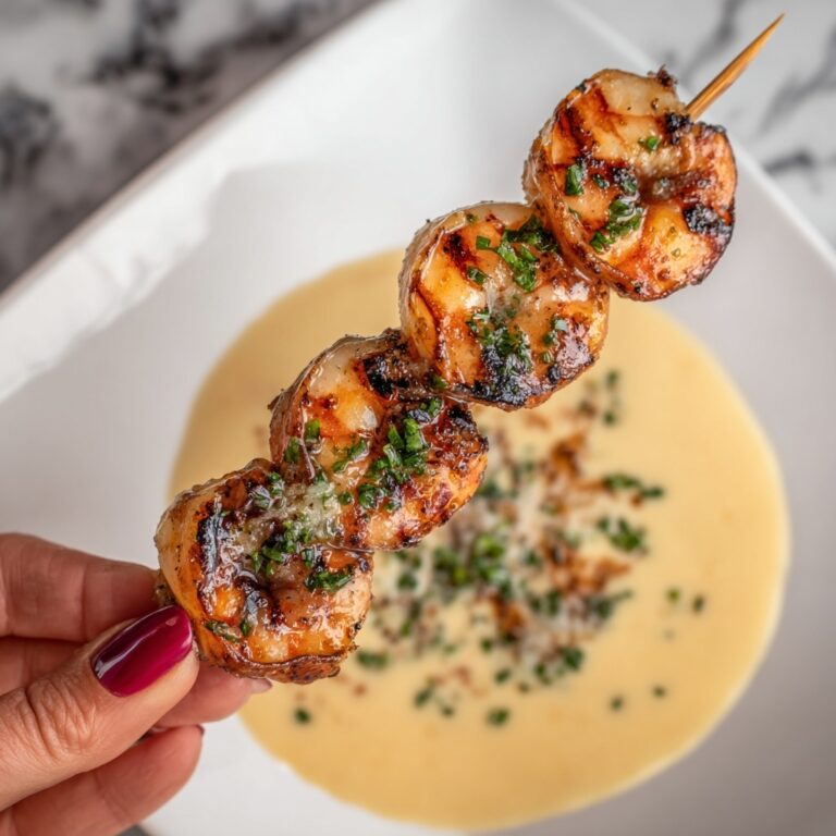 Grilled Shrimp Skewers with Garlic Butter Sauce Recipe