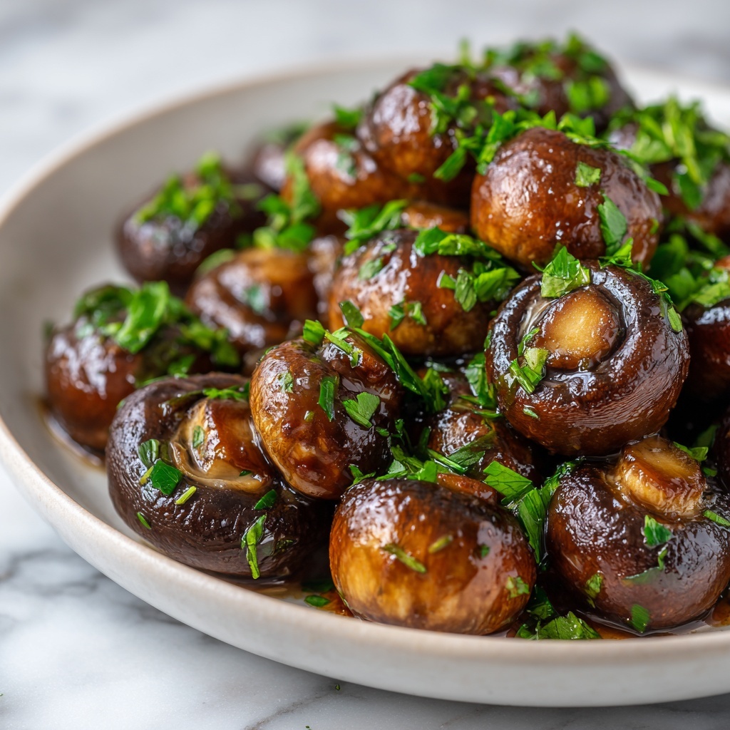 Balsamic Garlic Grilled Mushroom Skewers Recipe - Recipe Image