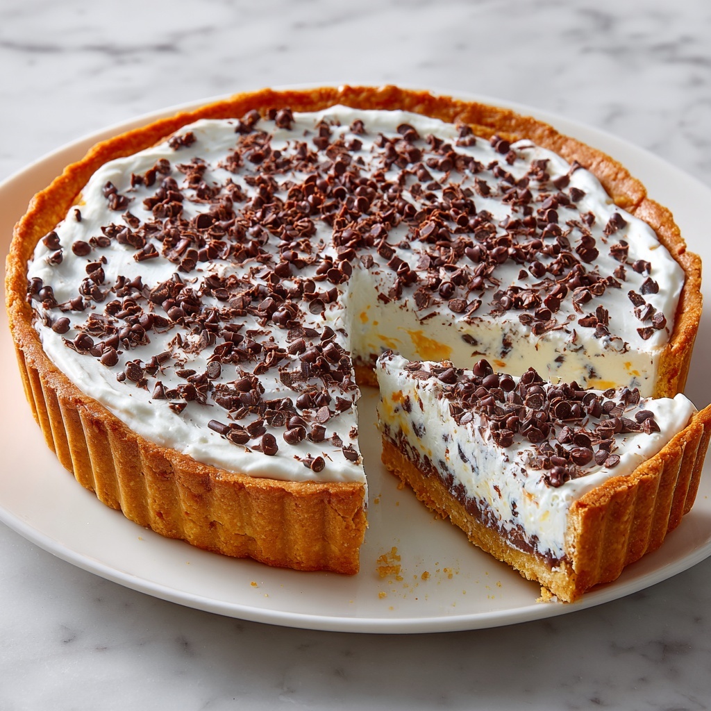 Chocolate Chip Cannoli Pie Recipe - Recipe Image