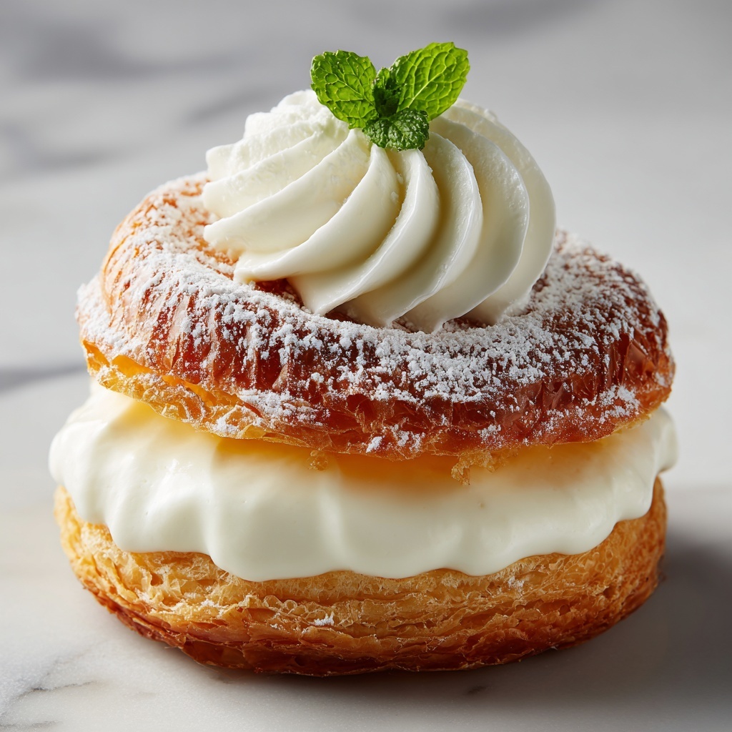 Cream Puff Cake with Vanilla Pudding and Chocolate Glaze Recipe - Recipe Image
