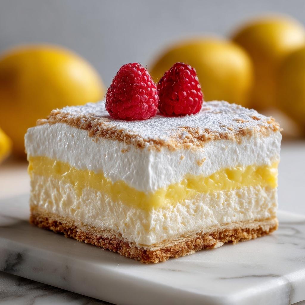 Zesty Lemon Cream Dream Bars Recipe - Recipe Image