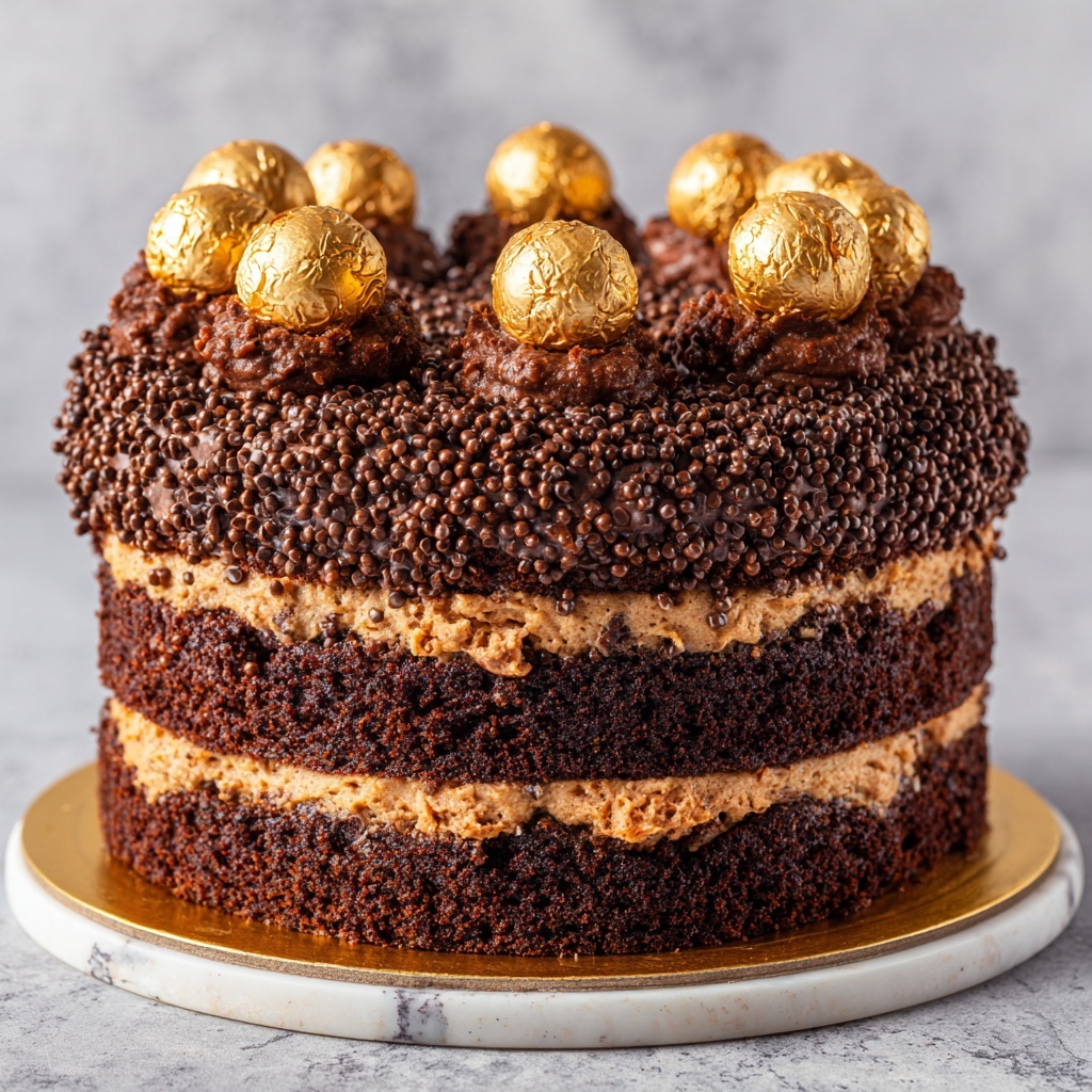 The BEST Ferrero Rocher Cake Recipe - Recipe Image