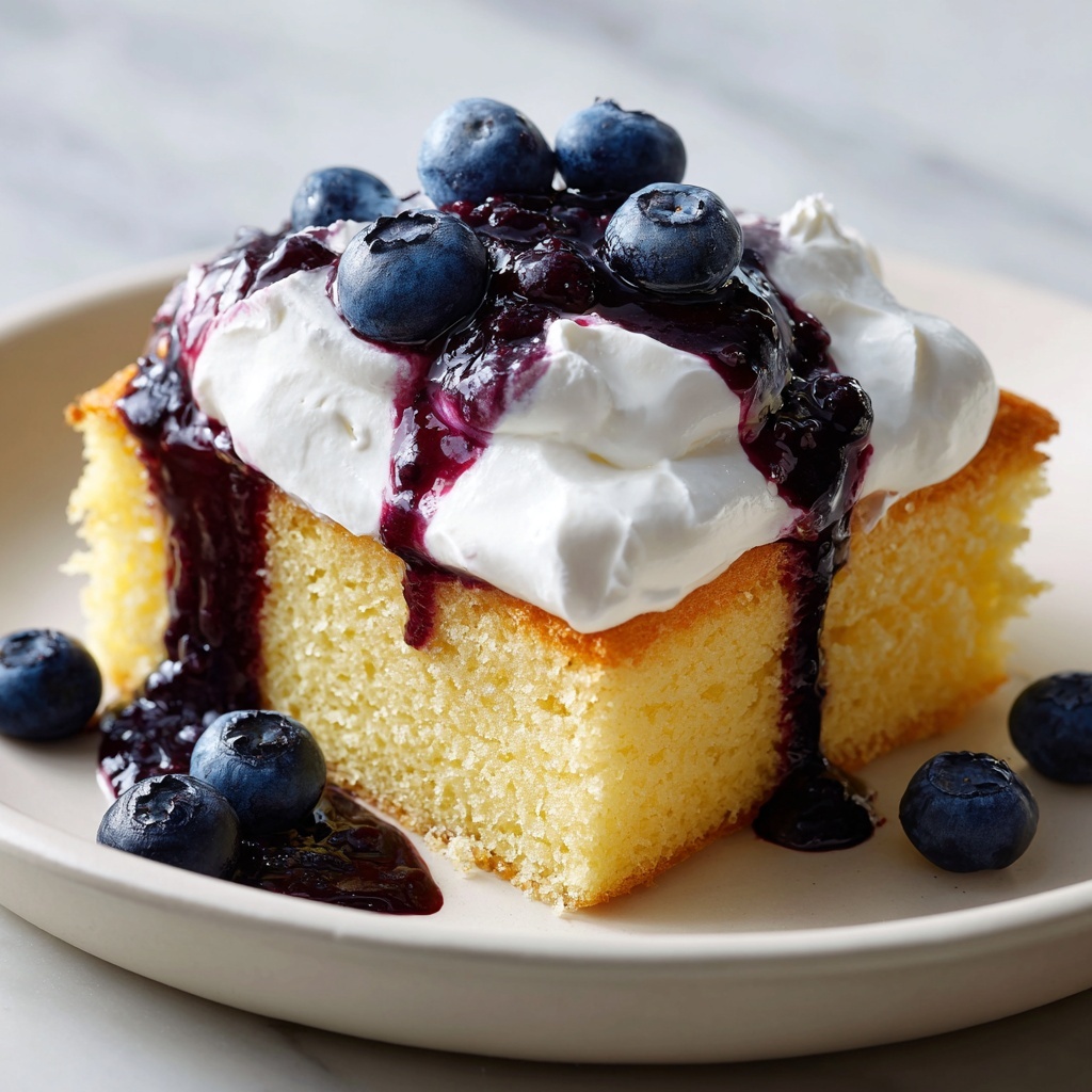 Blueberry Lemon Poke Cake Recipe - Recipe Image