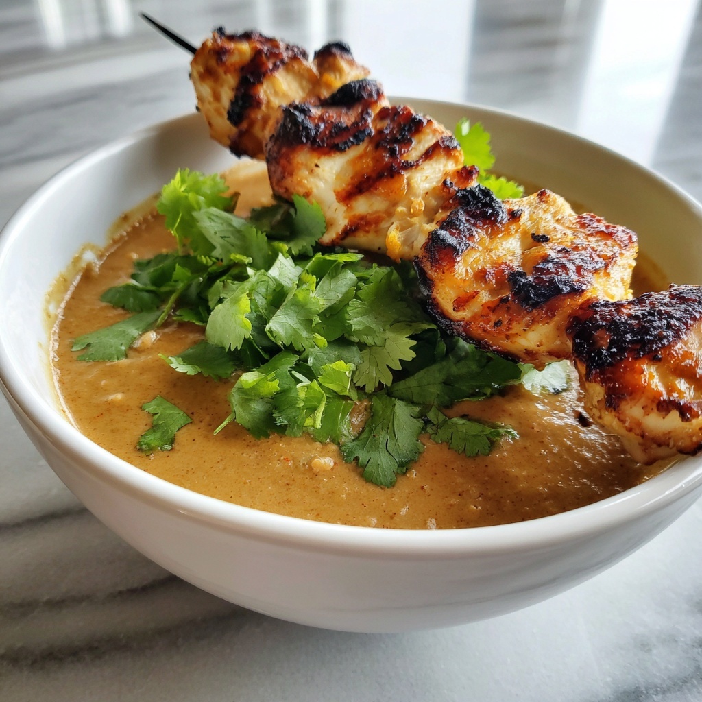 Thai Chicken Satay with Peanut Sauce Recipe - Recipe Image