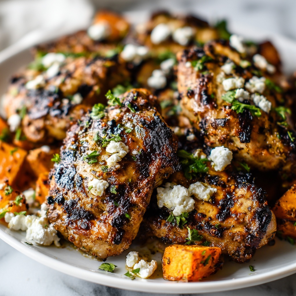 Baked Chicken with Crispy Feta and Vinaigrette Recipe - Recipe Image