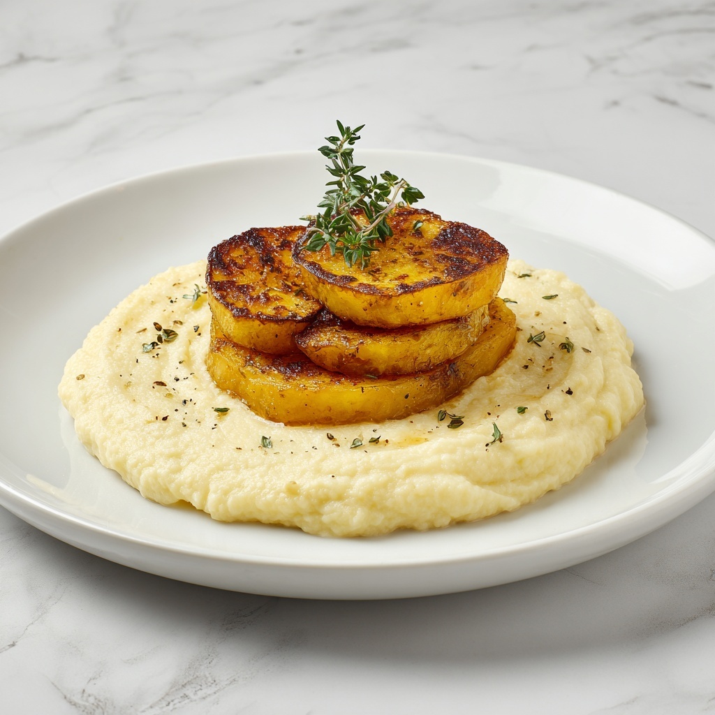Parsnip and Cauliflower Puree with Roasted Garlic and Rosemary Recipe - Recipe Image