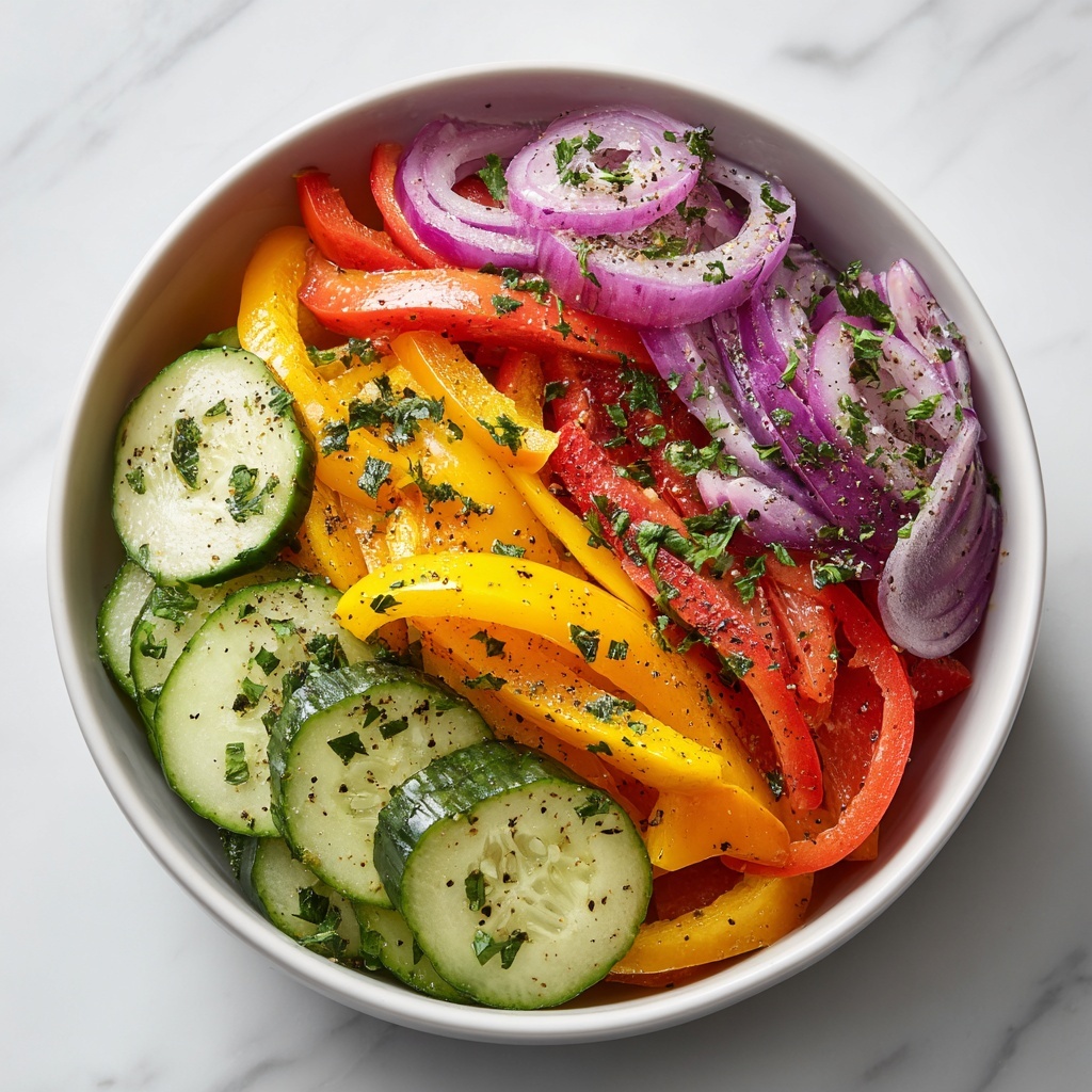 Cucumber Sweet Pepper Salad Recipe - Recipe Image