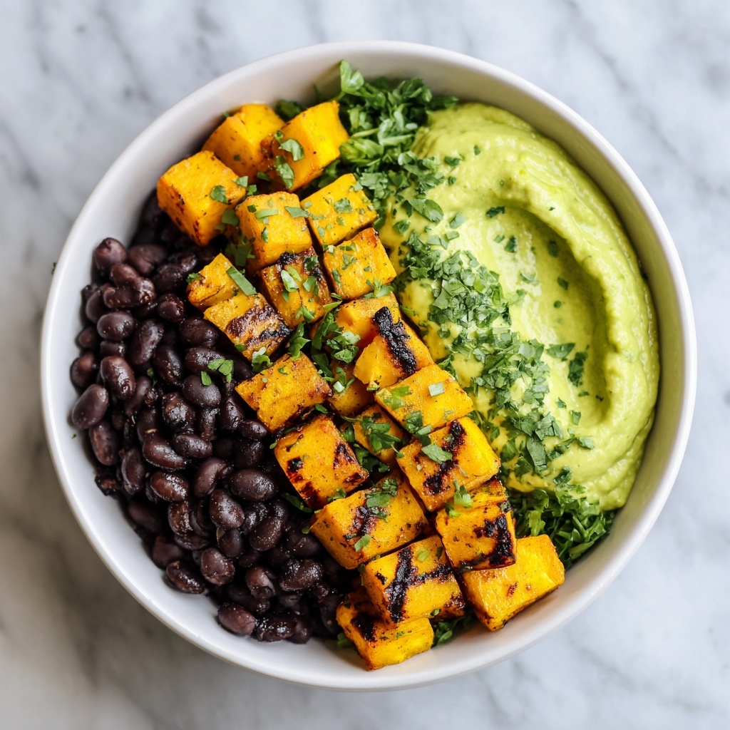 Sweet Potato and Black Bean Bowls with Avocado Lime Dressing Recipe - Recipe Image