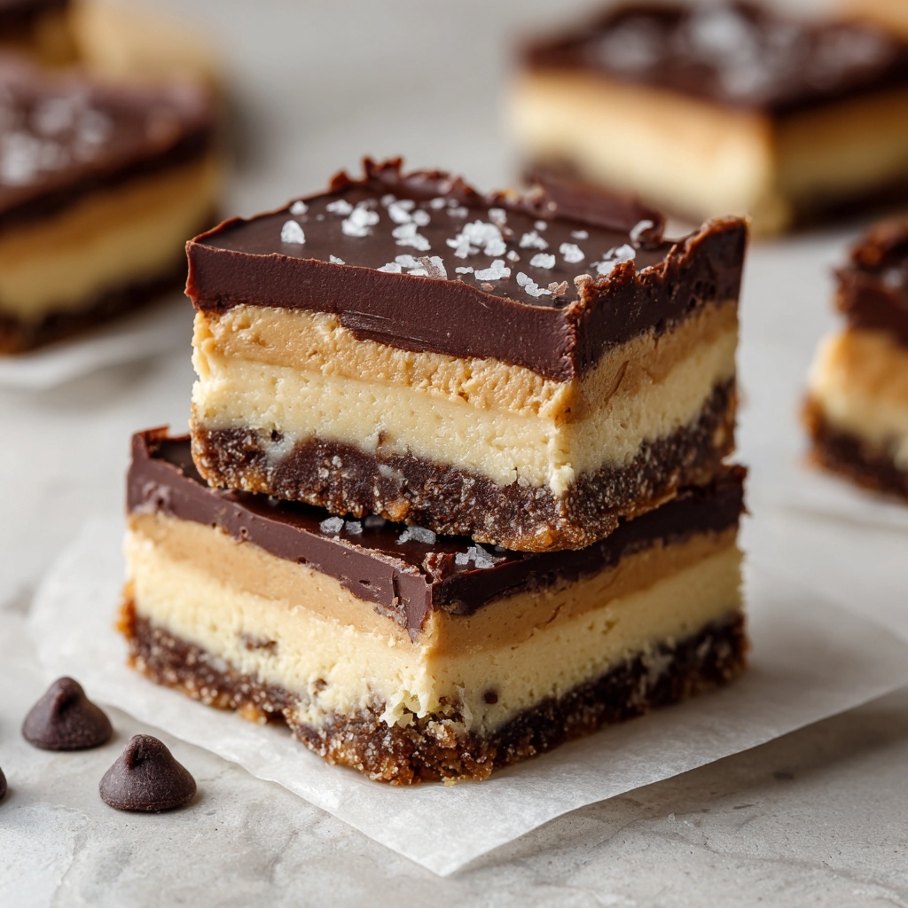 No-Bake Peanut Butter Buckeye Bars Recipe - Recipe Image