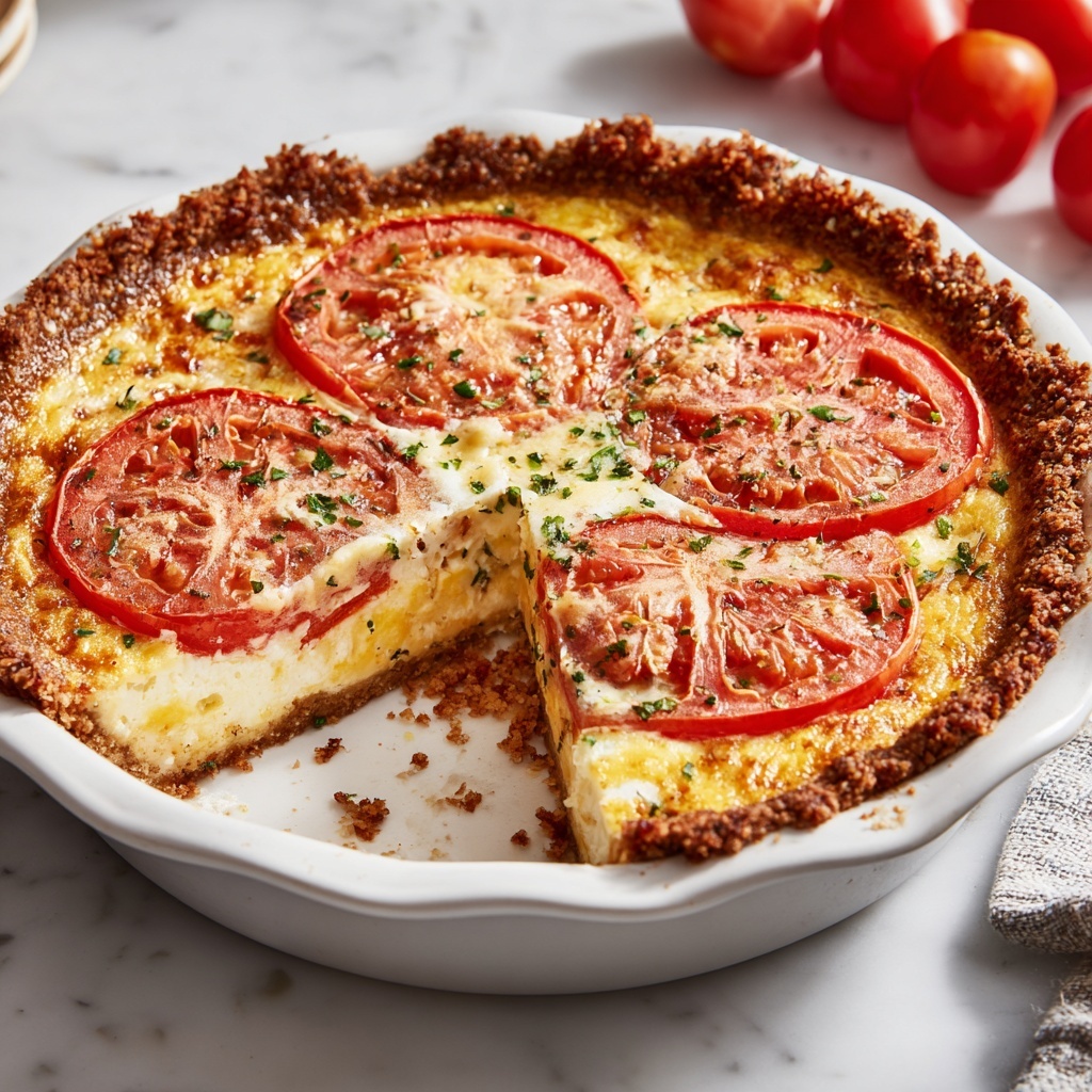 Tomato Pie with Cheddar, Parmesan, and Mustard Recipe - Recipe Image