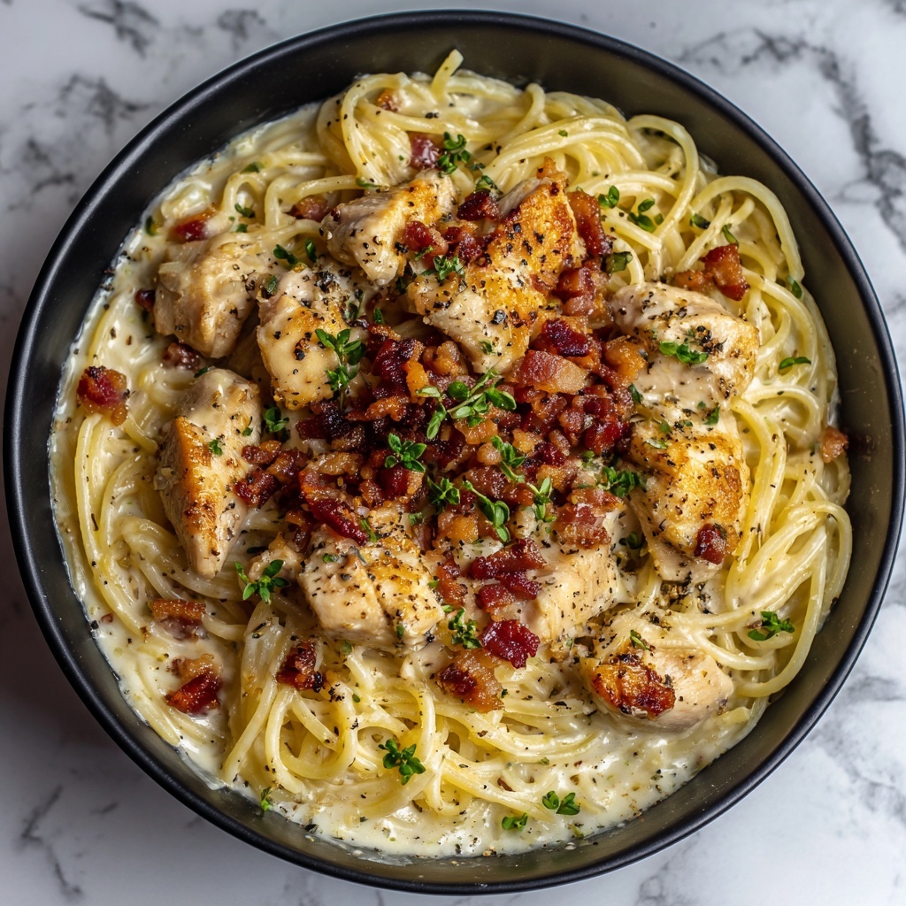 Creamy Chicken Carbonara Recipe - Recipe Image