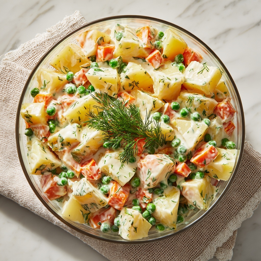 Olivier Salad – Russian Potato Salad Recipe - Recipe Image
