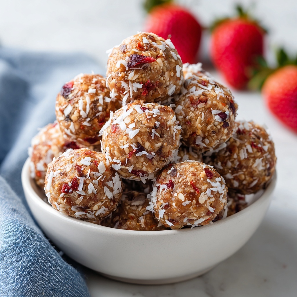 Strawberry Protein Balls: Perfect & Healthy Snack Recipe - Recipe Image