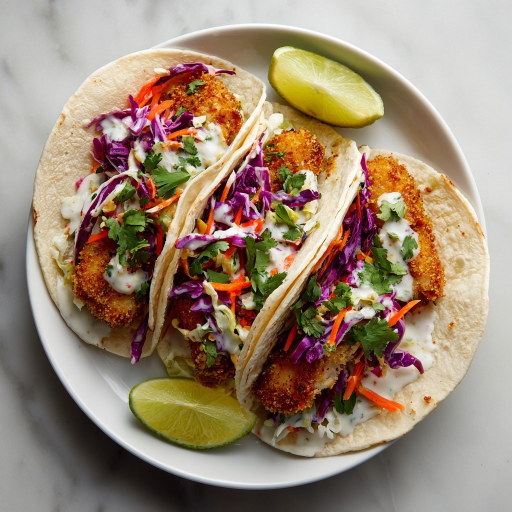 Crispy Fish Tacos with Cilantro Lime Slaw Recipe - Recipe Image