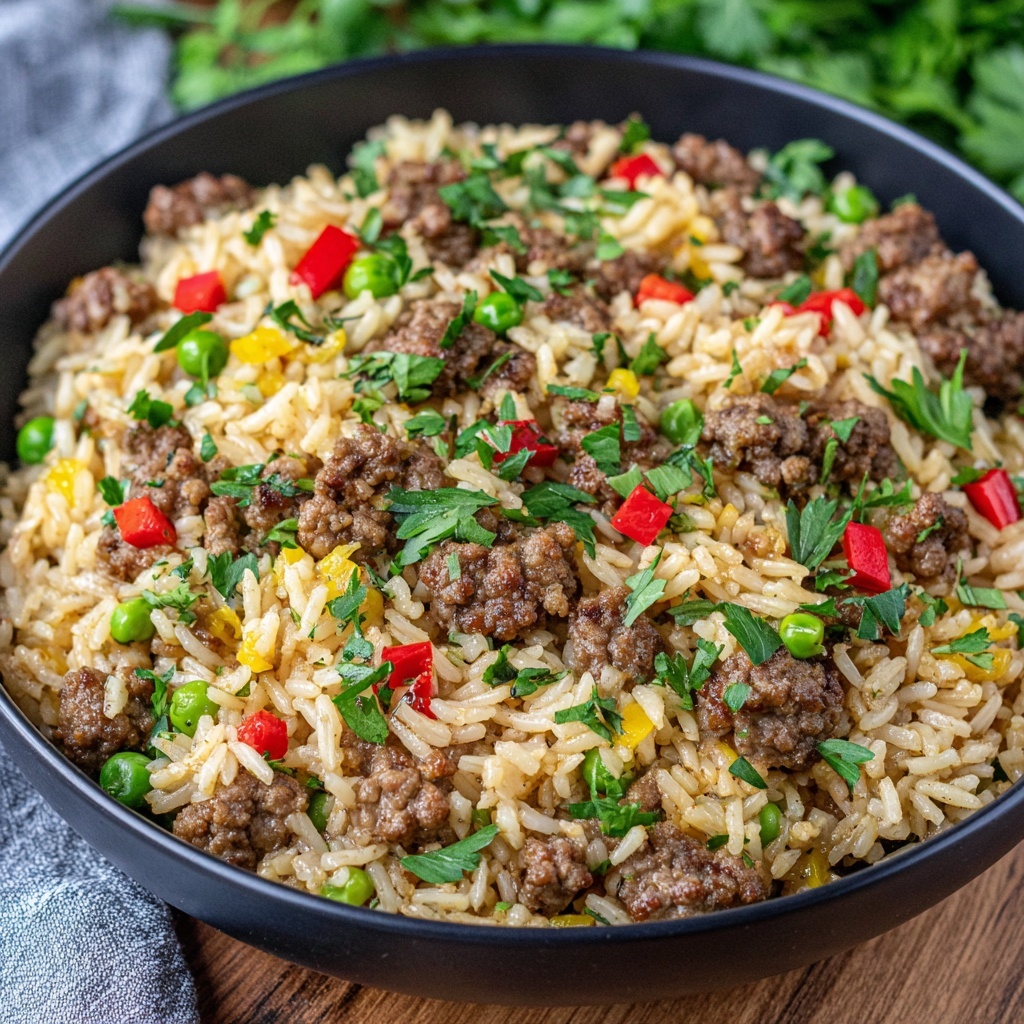 Beef and Pepper Rice Bowl Recipe - Recipe Image