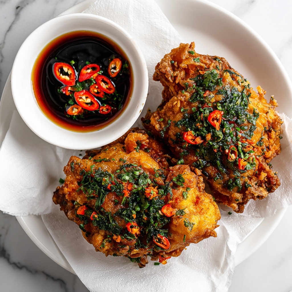 Onion and Feta Fritters with Sweet Chili Soy Dipping Sauce Recipe - Recipe Image