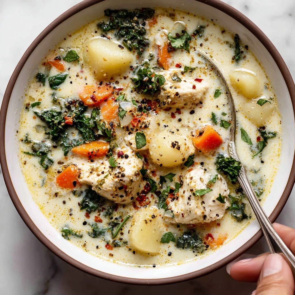 Creamy Winter Lemon Chicken Gnocchi Soup Recipe - Recipe Image