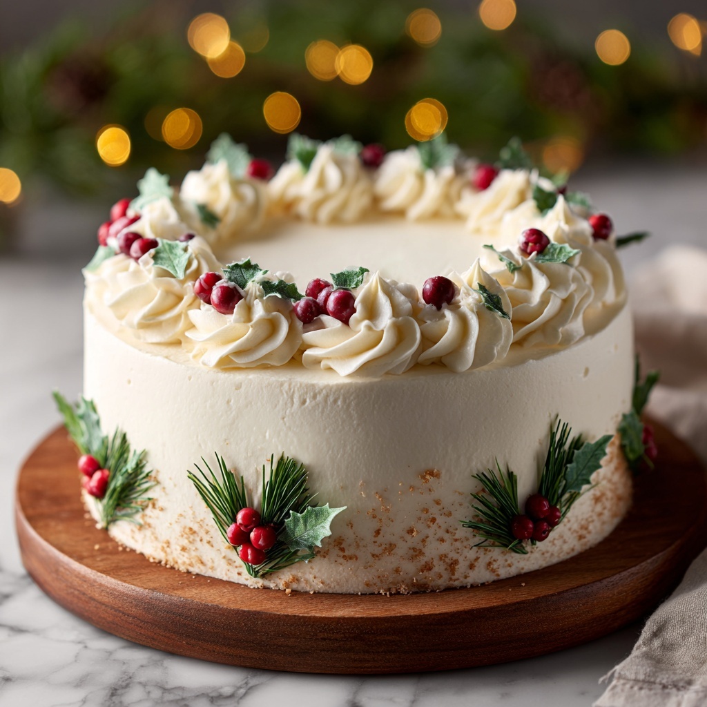 Christmas Spice Cake with Eggnog Buttercream Recipe - Recipe Image