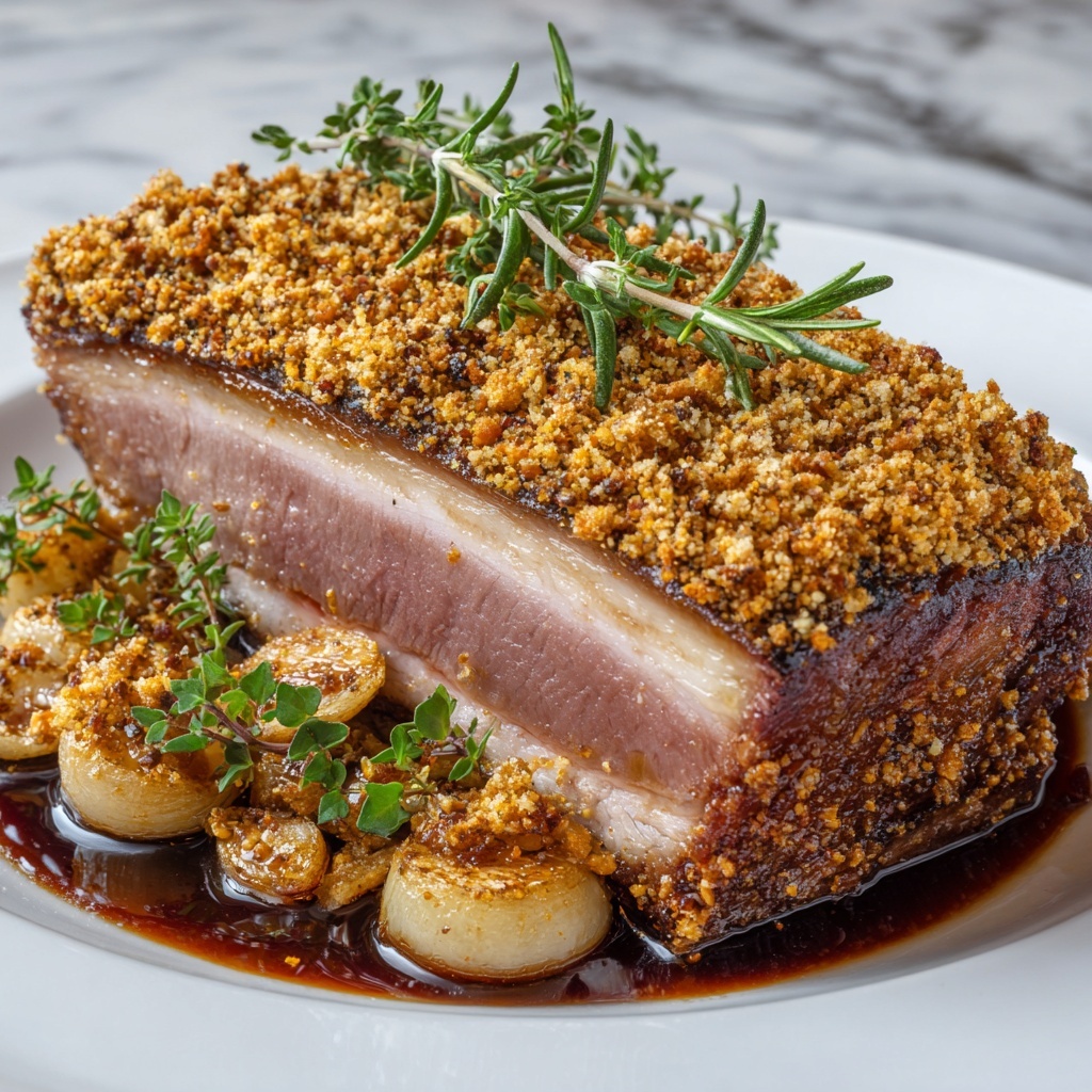 Herb-Crusted Roasted Lamb at Home Recipe - Recipe Image