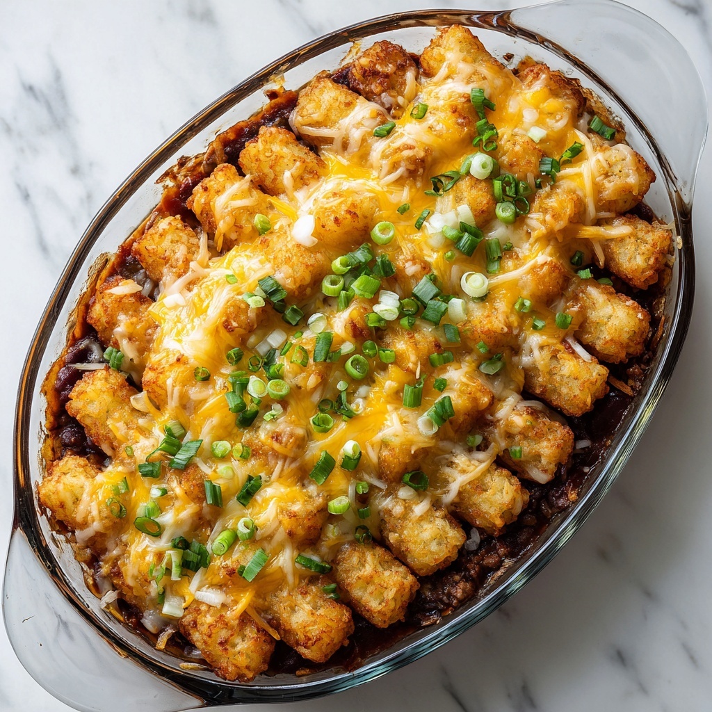 Crispy Tot Chili Casserole Recipe - Recipe Image