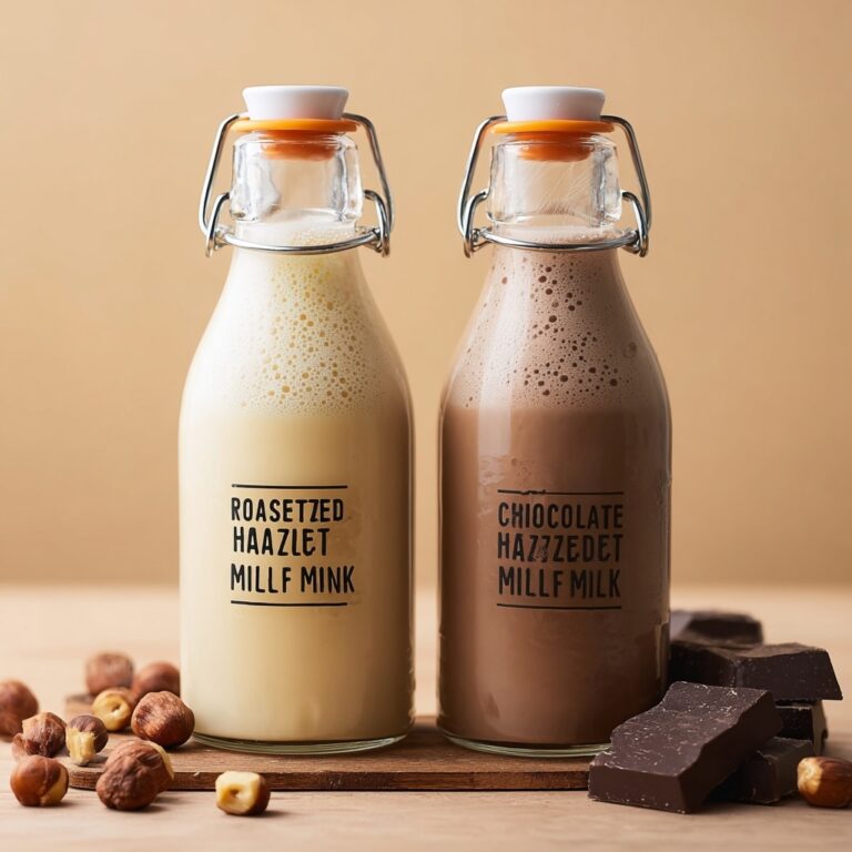 Homemade Roasted Hazelnut and Chocolate Milk Recipe