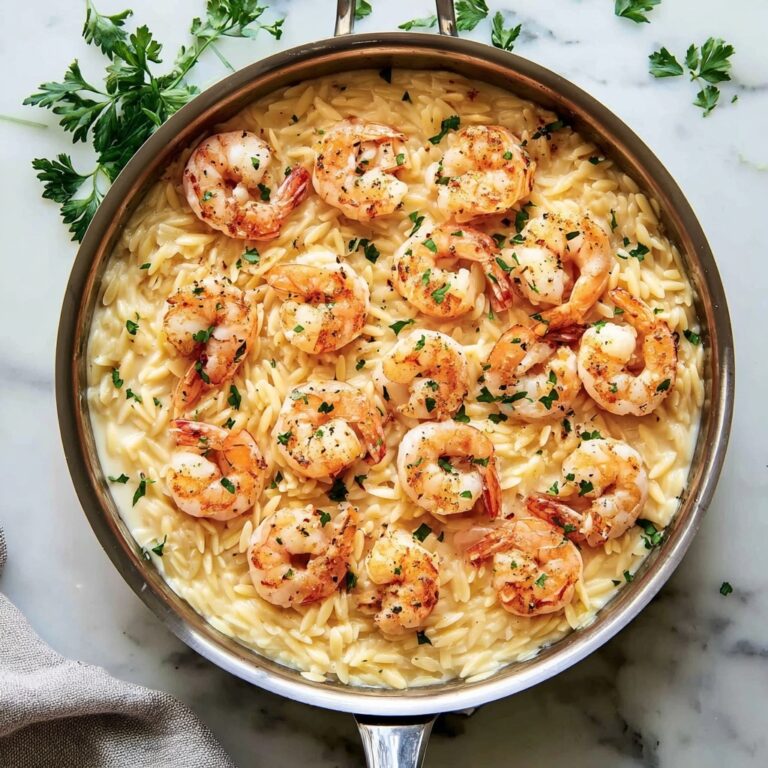 Garlic Butter Shrimp Scampi with Orzo Recipe