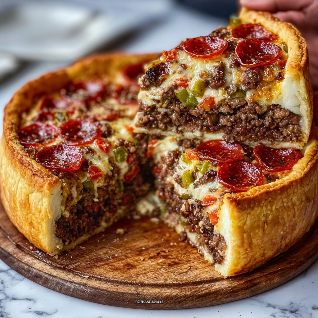 Pizza Burger Pie Recipe - Recipe Image
