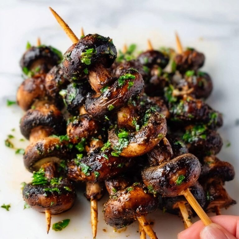 Marinated Grilled Mushroom Skewers Recipe