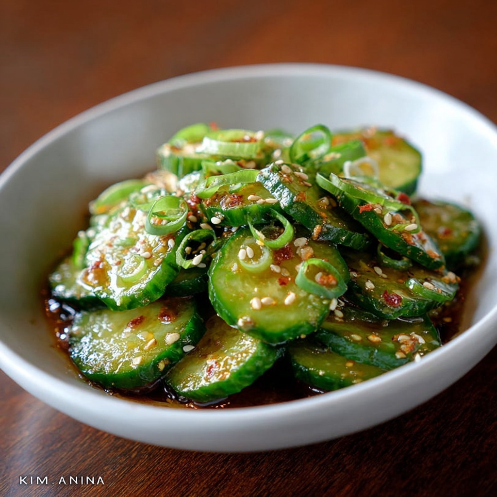 Korean Cucumber Salad (Oi Muchim 오이무침) Recipe - Recipe Image